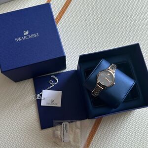 Swarovski Cosmic Rock Watch - Metal Bracelet - Black - Rose Gold Tone